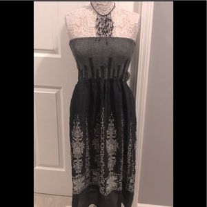 Lapis strapless Dress